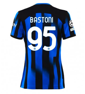 Inter Milan Alessandro Bastoni #95 Primera Equipación Mujer 2023-24 Manga Corta